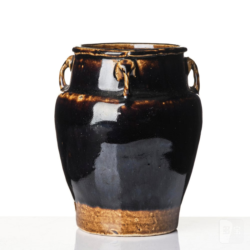A brown glazed jar, - 图2